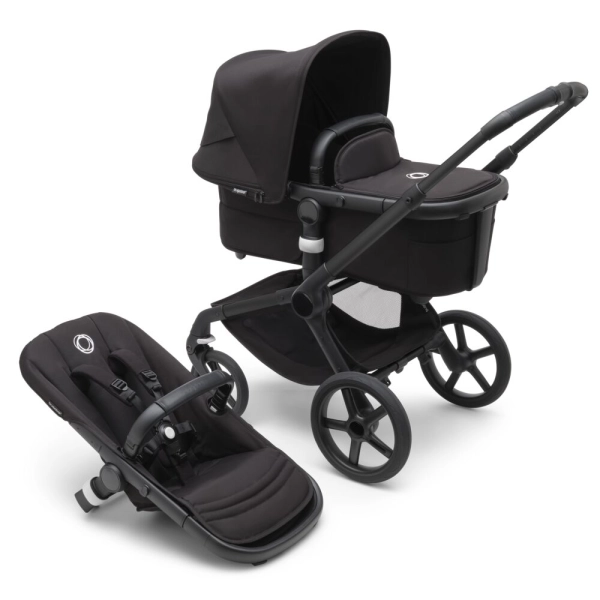 Poussette Bugaboo Fox 5 - Châssis Noir + Nacelle - Nuit Noire