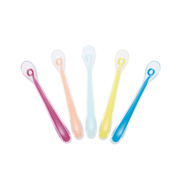 Set of 5 Babymoov Baby Spoons - Multicolored