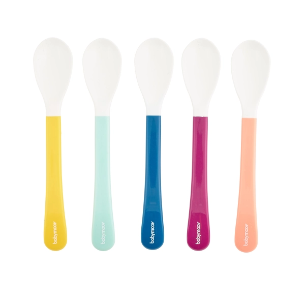 Set Couverts Ergonomiques Deuxième Age Béaba - Light Mist - Univers  Poussette