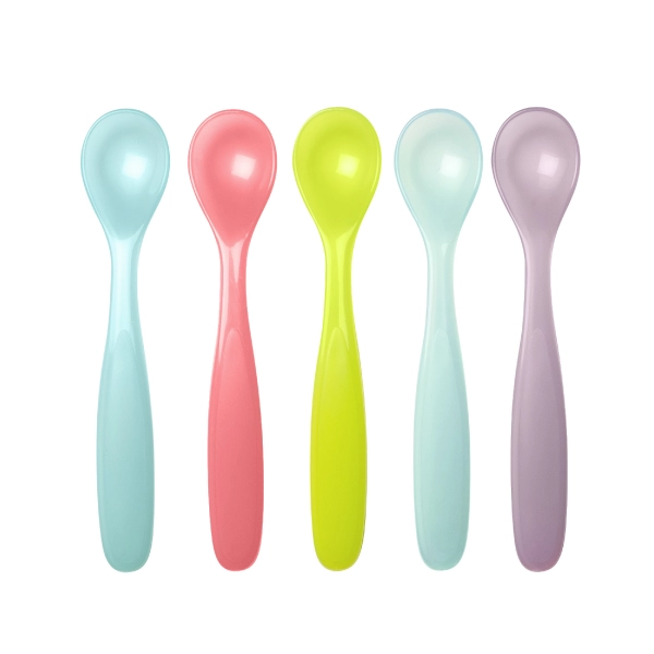 Set of 5 Badabulle Soft Spoons - Tropical
