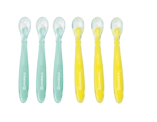Set of 6 Badabulle Silicone Spoons