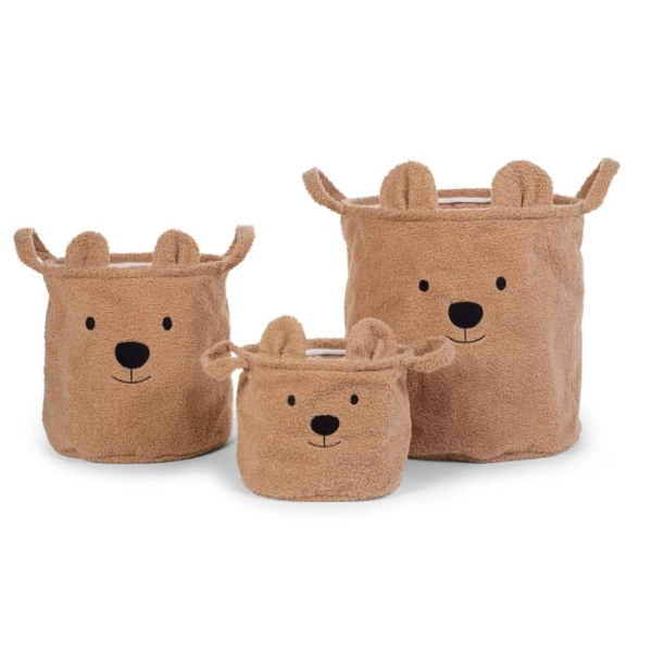 Set 3 Paniers Childhome - Teddy Brun
