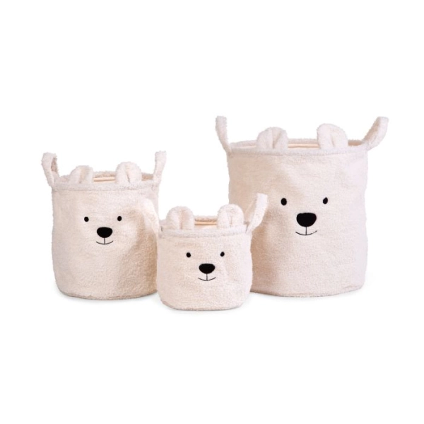 Set 3 Paniers Childhome - Teddy Beige