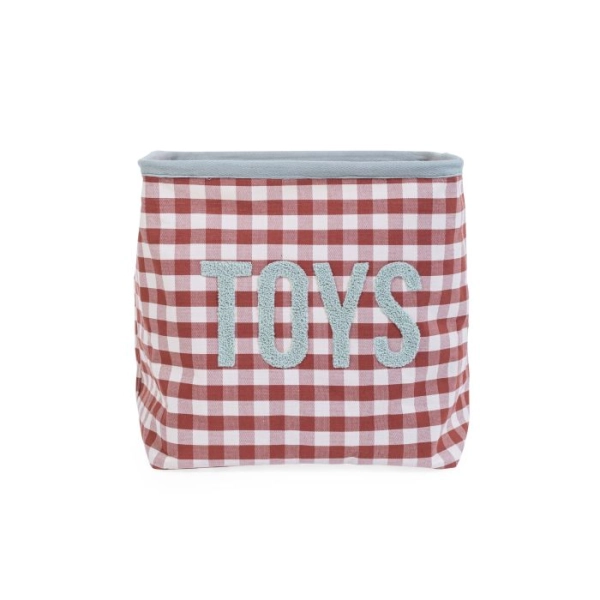Panier 30x30x30cm Childhome - Vichy Terracotta