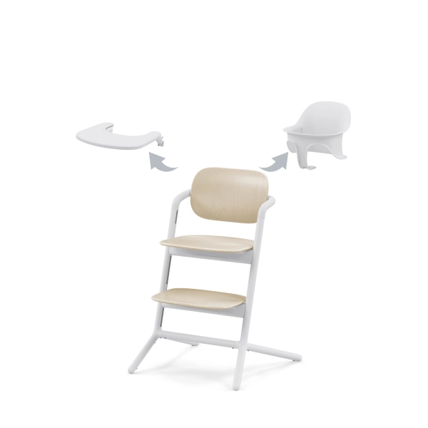 Chaise Haute Cybex Lemo 2 Set 3-en-1 - Sand White