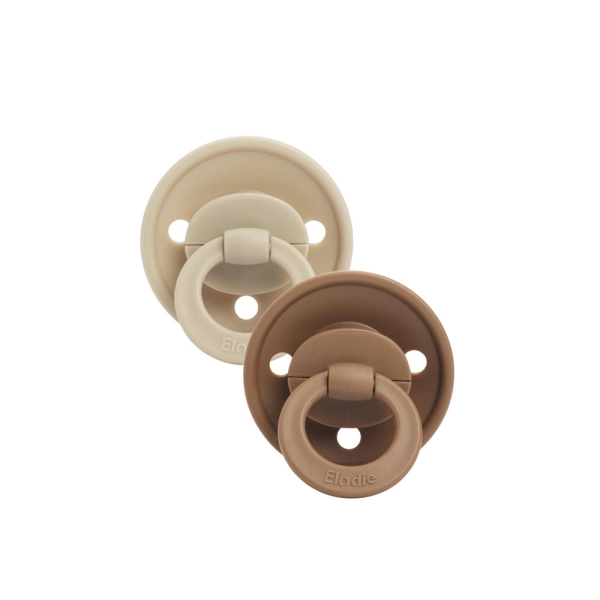 Set of 2 Elodie Binky Silicone Teats 3+ months - Pure Khaki