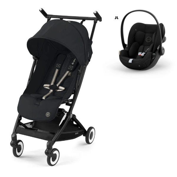Poussette Cybex Libelle - Châssis Black/ Magic Black (2024) + Coque Auto Cloud G i-Size - Magic Black