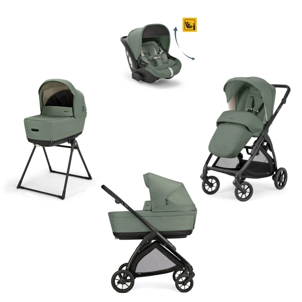 Poussette Inglesina (Système Quattro Electa Darwin Recline) Total Black - Murry Green