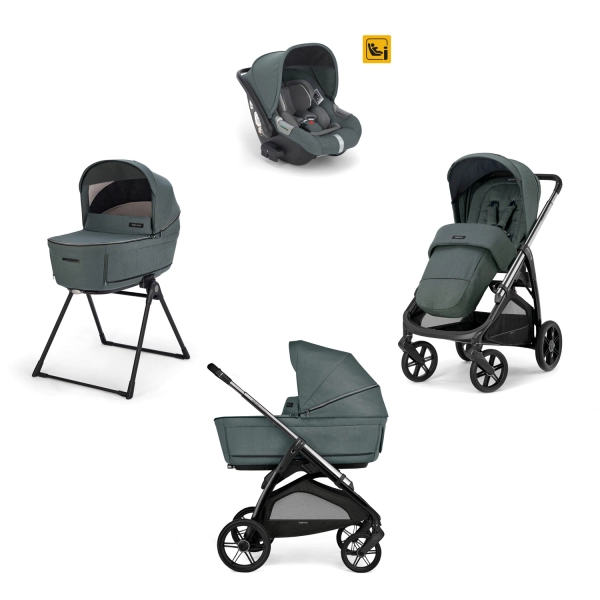 Poussette Inglesina (Système Quattro Aptica Darwin) Litio Black - Emerald Green