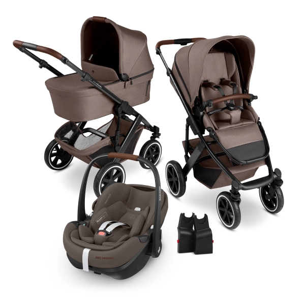Pack Trio Poussette ABC Design Salsa 5 + Nacelle + Coque Auto Maxi Cosi Pebble 360 Pro 2 - Nature