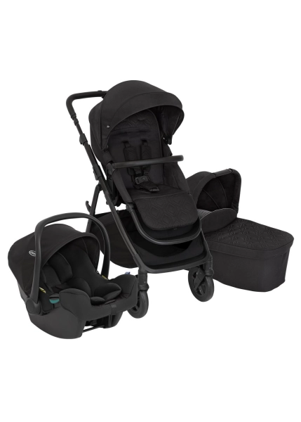 NEAR2ME DLX TRIO - Poussette + SnugLite + Nacelle + Protection pluie + Adaptateurs - Graco - MIDNIGHT