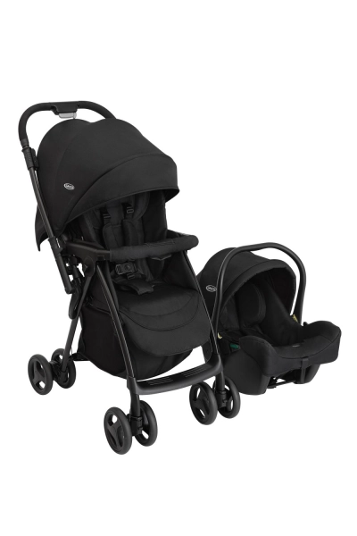 REVAYA DUO - Poussette + SnugLite + Protection pluie - Graco - MIDNIGHT