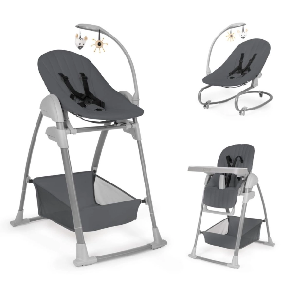 Chaise haute Sit N Relax 3in1 Dark-grey - Dark Grey