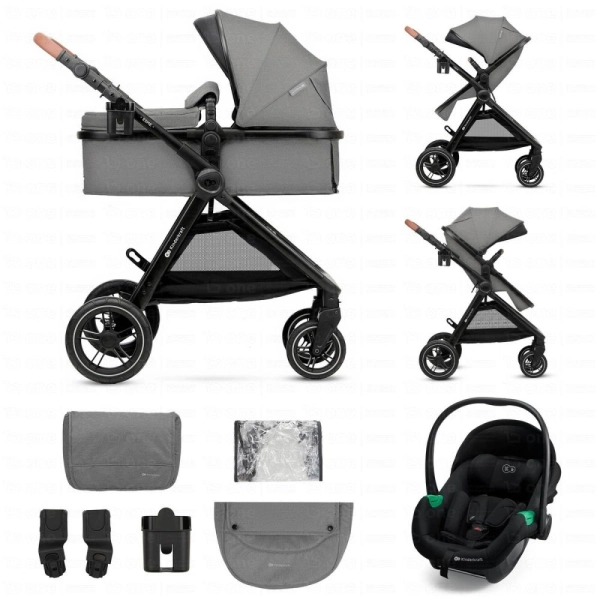 Poussette ESME PRO 3en1 - Kinderkraft - gris