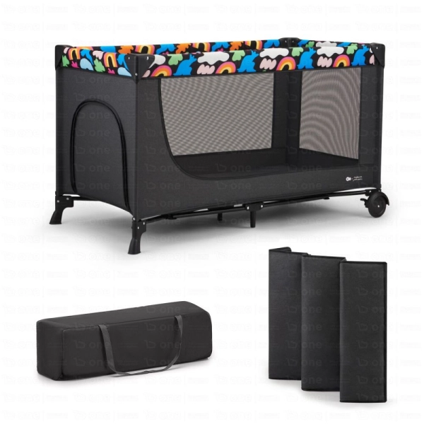 Lit parapluie 2en1  JOY 2 x Happy shapes - Kinderkraft - multicolore