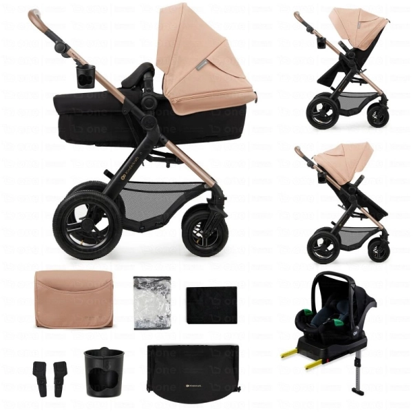 Poussette 4en1 MOOV 2 (roues AIR) - Kinderkraft - beige