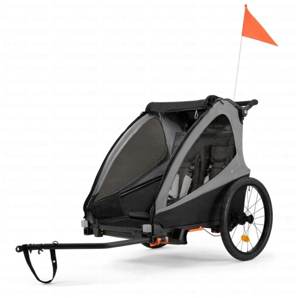 Remorque Vélo Enfant 2en1 NAVA walk - Kinderkraft - gris