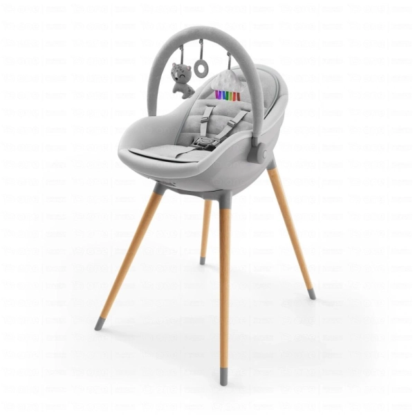 Chaise haute FINI UP 2en1 - Kinderkraft - gris