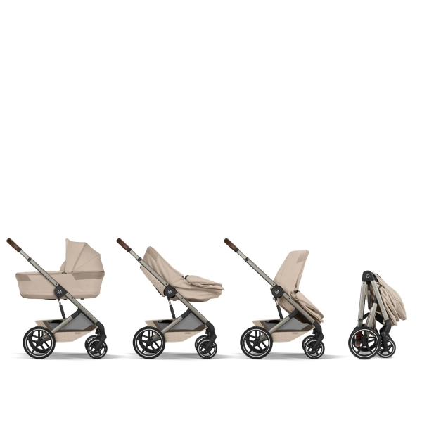 Pack Duo Balios S Lux 4 - Modèle 2026 + Nacelle Pliable - CYBEX - Almond Beige