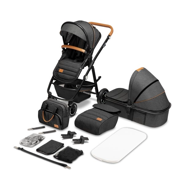 Poussette Lionelo Amber + Nacelle - Grey Graphite