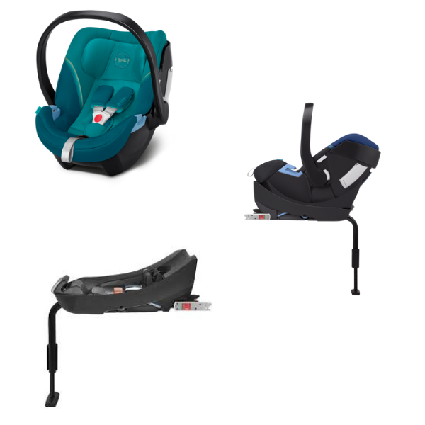 Pack Cybex Coque Auto Aton 5 - River Blue + Base Aton 2-Fix (2022)