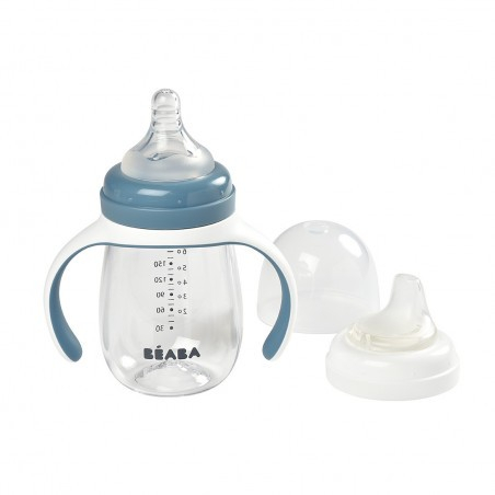 Beaba 2-in-1 Baby Bottle Trainer - Windy Blue