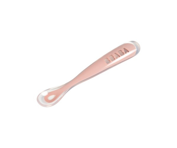 Cuillère Premier Age Silicone Béaba - Old Pink