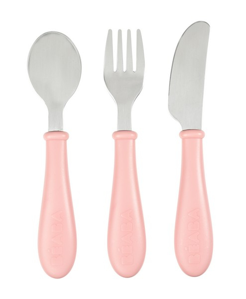 Set Couverts Inox Béaba - Old Pink