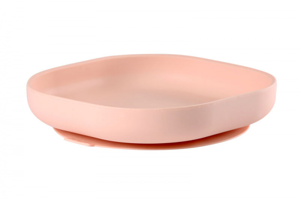 Béaba Suction Cup Plate - Light Pink