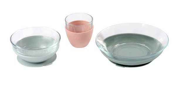 Beaba Glass Meal Set - Eucalyptus