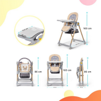 Chaise Haute 2-en-1 Kinderkraft Lastree - Wood