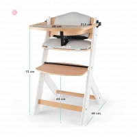 Chaise haute avec coussin ENOCK - Kinderkraft - bois/blanc