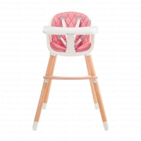 Chaise haute SIENNA - Kinderkraft - rose