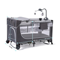 Lit Parapluie Kinderkraft Leody + Accessoires - Grey