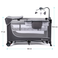 Lit Parapluie Kinderkraft Leody + Accessoires - Grey