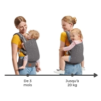 Porte Bébé NINO CONFETTI - Kinderkraft - gris