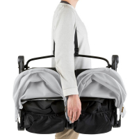 Poussette Double Mountain Buggy Nano Duo - Silver + Cocoon Jumeaux
