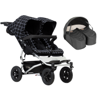 Poussette Double Mountain Buggy Duet V3.2 Black Cocoon Jumeaux Univers Poussette
