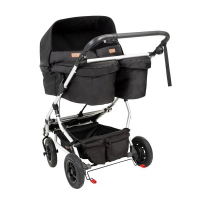 Poussette Double Mountain Buggy Duet V3.2 - Black + Nacelle Jumeaux