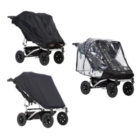 Housse De Pluie Pour Poussette Double Inglesina - Compatible Twin Sketch, Protection Totale Contre Vent Et Intempéries - 2