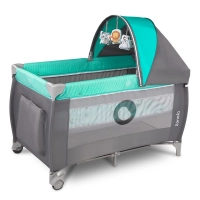 Lit Parapluie Lionelo Sven Plus - Turquoise Grey