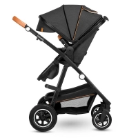 Poussette Lionelo Amber + Nacelle + Coque Auto Astrid - Grey Stone