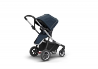 Poussette Thule Sleek - Châssis Silver + Nacelle - Navy Blue