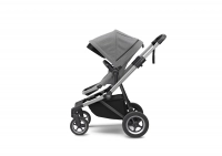 Poussette Thule Sleek - Châssis Silver + Nacelle - Grey Melange