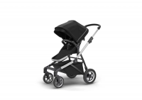 Poussette Thule Sleek - Châssis Silver + Nacelle - Midnight Black