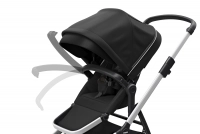 Poussette Thule Sleek - Châssis Silver + Nacelle - Midnight Black