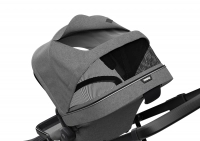 Poussette Thule Sleek - Châssis Black + Nacelle - Grey Melange
