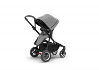 Poussette Thule Sleek - Châssis Black + Nacelle - Grey Melange