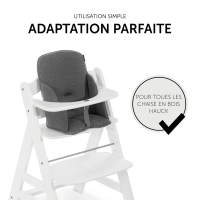 Réducteur d’assise de chaise haute Alpha Cosy Select Jersey Charcoal - Charcoal