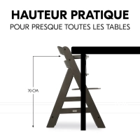 Chaise Haute Hauck Alpha Select - Charcoal